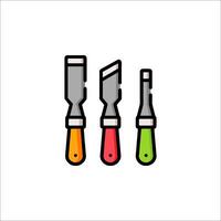 Three different types of tools on a white background vector