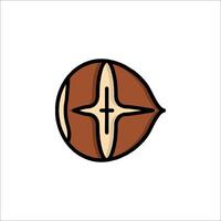 A brown and white apple icon on a white background vector