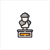 A statue of a man sitting on a table vector