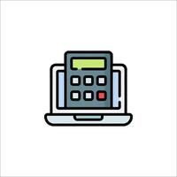 A calculator icon on a white background vector