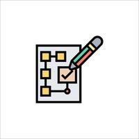A pen and a check mark on a piece of paper vector