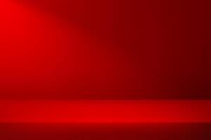 Empty red studio background. Empty Room Studio with table. Space for selling products, backdrop, wallpaper, background, text. Gradient table. illustration. vector