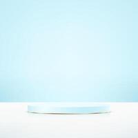 Blue background 3d with podium space for selling products, backdrop, wallpaper, background, text. Empty white studio room background. illustration. vector