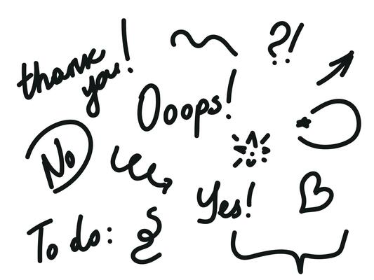 Bold brush Hand drawn doodle style collection