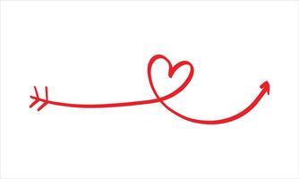 Heart line. Heart and love sign in continuous one line vector