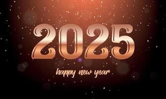 New year 2025 with sparkle particles illustration design vector