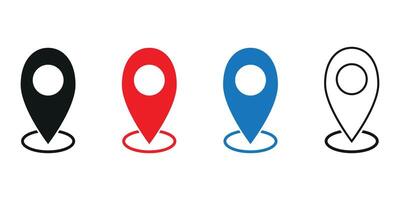 Navigation pin or map pin. location symbol. vector