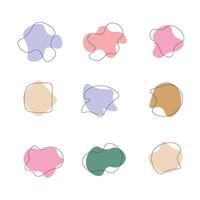 Set of abstract blob backgrounds. Set of colorful blobs. vector