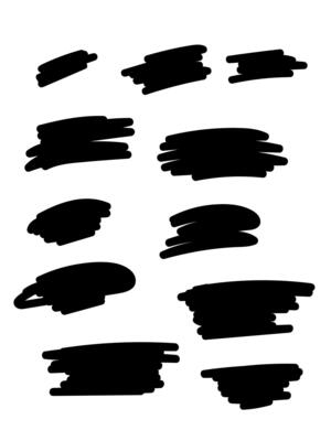 Brush strokes on a white background.