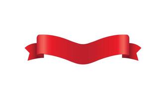 Red ribbon on white background. illustration for your graphic design vector