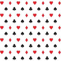 playing card suits signs pattern background. vector