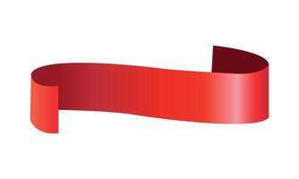 Red ribbon on white background. illustration for your graphic design. vector