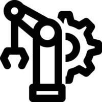Manufacturing System Outline Icon vector