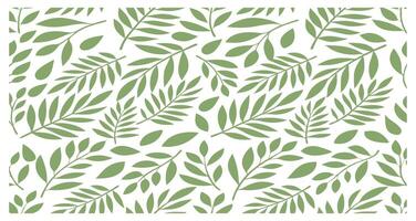 Fresh Green Leaf Pattern with White Background Design vector