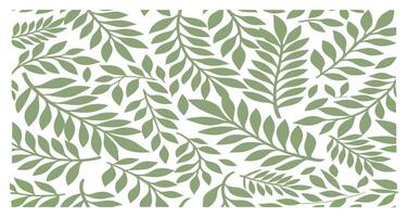 Nature-Inspired Leaf Pattern on White Background vector