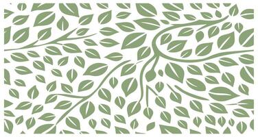 Contemporary Botanical Leaf Pattern in Seamless Layout vector