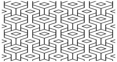 Intricate Interlocking Y Pattern - Black and White Geometric Design vector