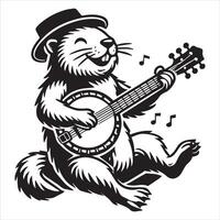 Early Spring Surprise with a Comically Surprised Groundhog vector
