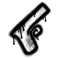 Spray Painted Graffiti gun icon Sprayed isolated with a white background. eps 10. vector