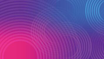 abstract dynamic circular lines graphic pattern on pink and blue background vector