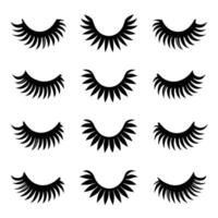 Some blacks have different types of eyelid silhouette designs vector