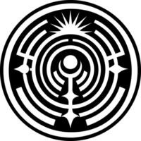 A filled style icon of sacred circle symbol vector