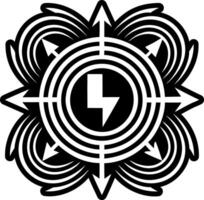 Magic spell symbol icon in filled style vector