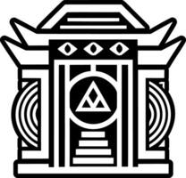 Mystic gateway icon in glyph style vector