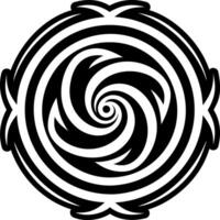 Swirl symbol icon in solid style vector