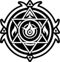 Fusion sigil symbol icon in solid style vector