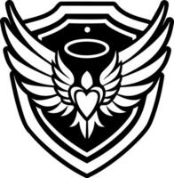 Guardian angel icon in solid style vector