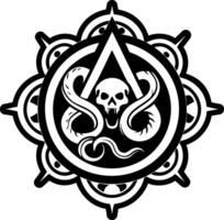 A solid style icon of dark mark symbol vector