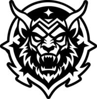 A solid style icon of shadow beast symbol vector
