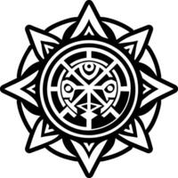 A solid style icon of guardian symbol vector