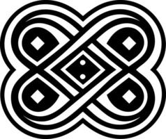 Infinity sigil icon in filled style vector