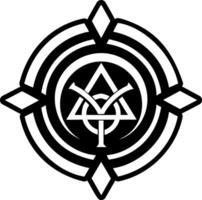 A filled style icon of divine connection symbol vector