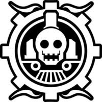 Skull symbol icon in solid style vector
