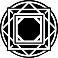Mystic frame symbol icon in glyph style vector