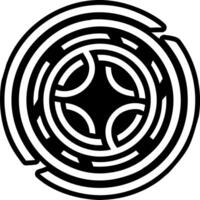 Precognition eye symbol icon in solid style vector