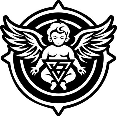 Cherubim symbol icon in solid style