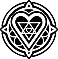 Heart symbol icon in glyph style vector