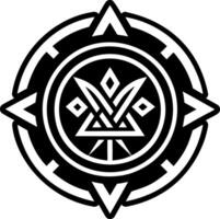 A filled style icon of destiny path symbol vector