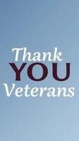 Thanking veterans for their service and sacrifice in a heartfelt tribute on a clear blue background photo