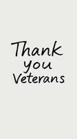 Thank you Veterans message displayed on a simple background in a heartfelt tribute to honor military service and sacrifice photo
