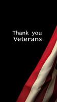 Honoring veterans with a heartfelt message on a flag background during a solemn remembrance photo