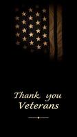 Veterans Day tribute featuring a flag and heartfelt gratitude expressed with a message of thanks photo