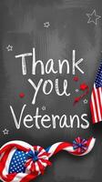 Thank you veterans for your service and sacrifice on this patriotic day of recognition in a festive celebration photo