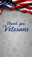 Gratitude for veterans with a patriotic backdrop featuring a textured design photo