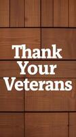 Display honoring veterans with a message of gratitude on a wooden background photo