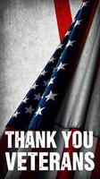 Patriotic display honoring veterans with a flag background in a solemn setting photo